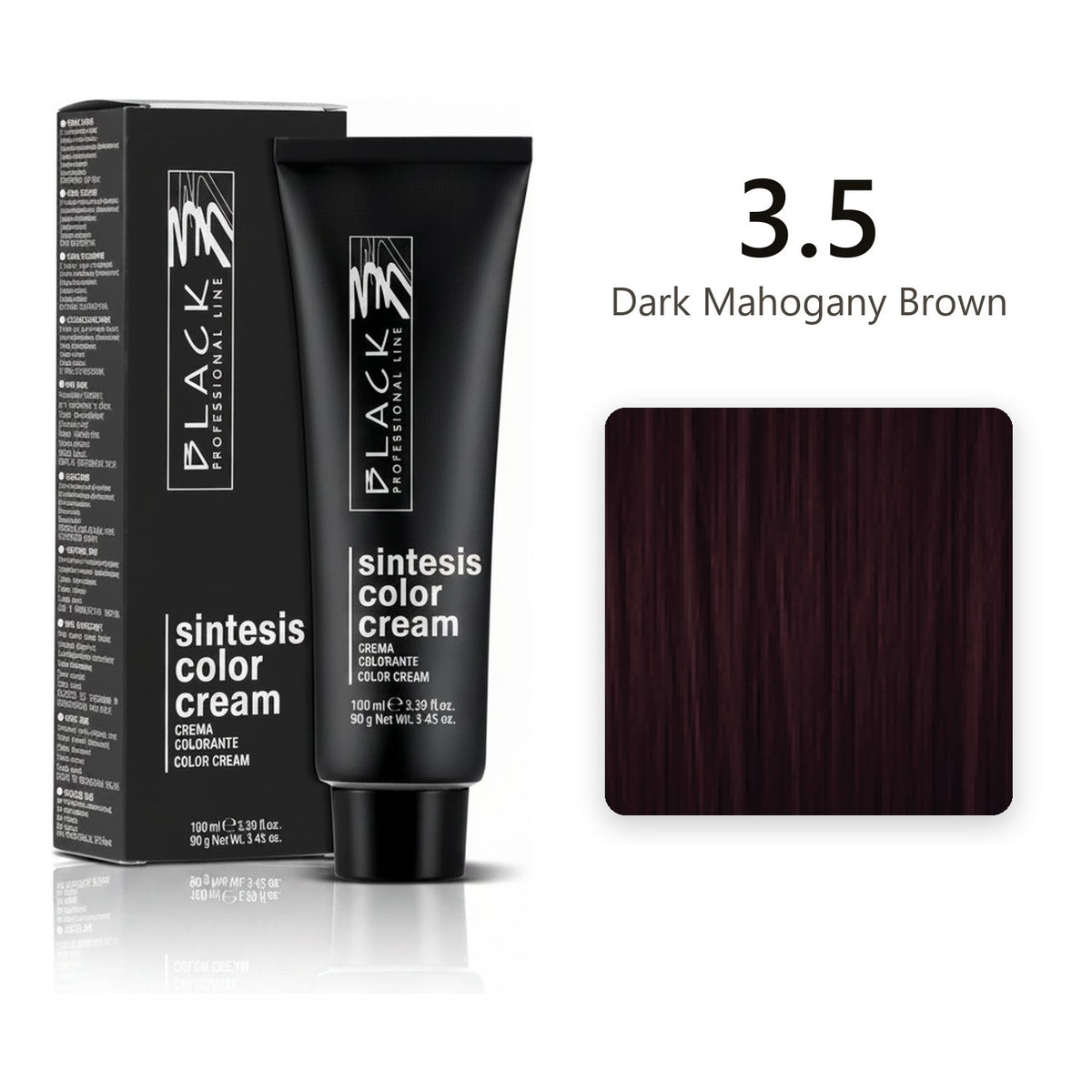 Black Professional Line Sintesis Color Cream 3.5 Dark Mahogany Brown