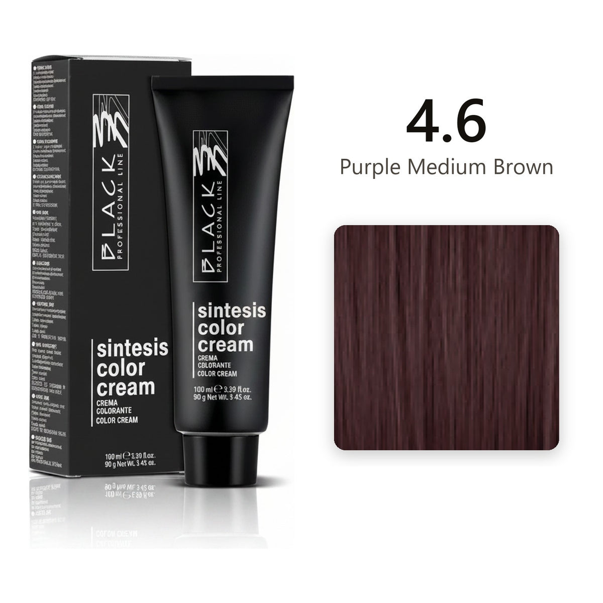 Black Professional Line Sintesis Color Cream 4.6 Purple Medium Brown