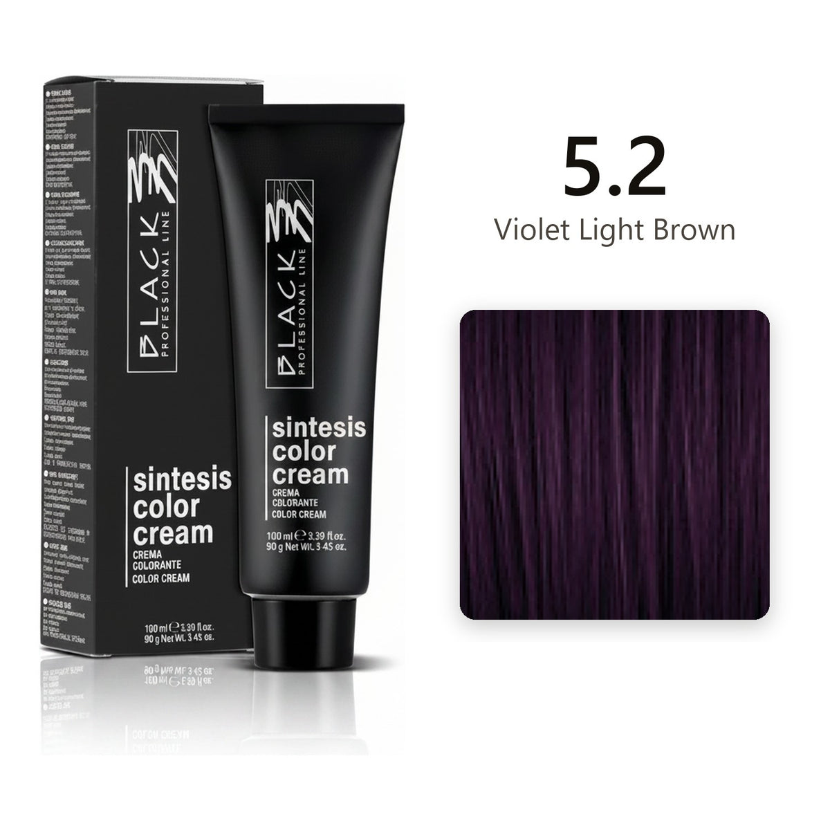 Black Professional Line Sintesis Color Cream 5.2 Violet Light Brown