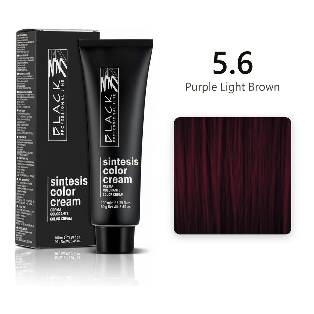 Black Professional Line Sintesis Color Cream 5.6 Purple Light Brown