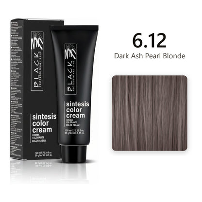 Black Professional Line Sintesis Color Cream 6.12 Dark Ash Pearl Blonde