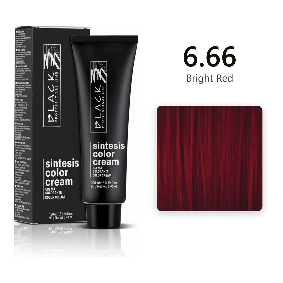 Black Professional Line Sintesis Color Cream 6.66 Bright Red