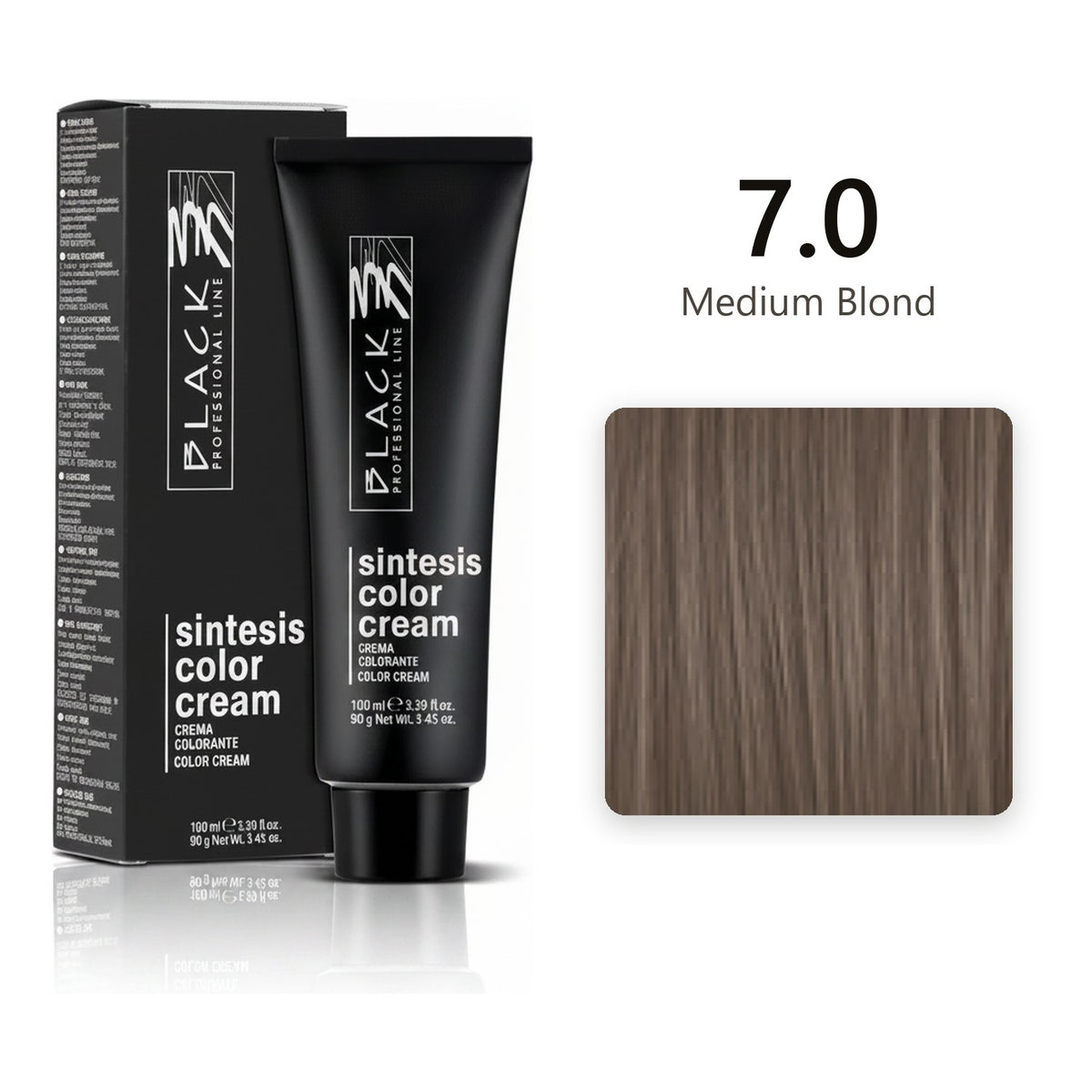 Black Professional Line Sintesis Color Cream 7.0 Medium Blond