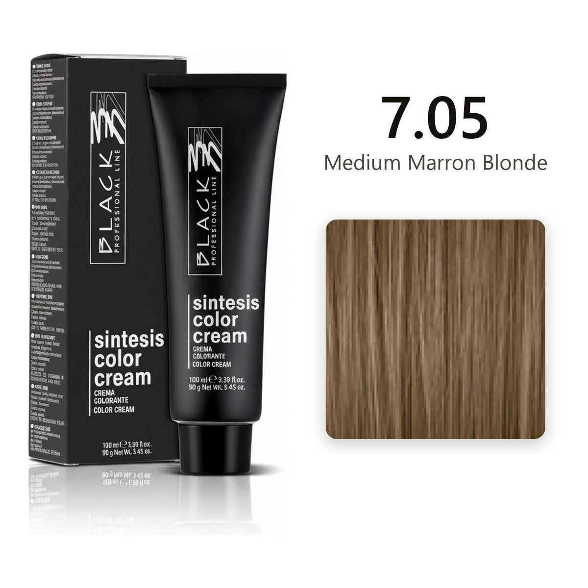Black Professional Line Sintesis Color Cream 7.05 Medium Marron Blonde