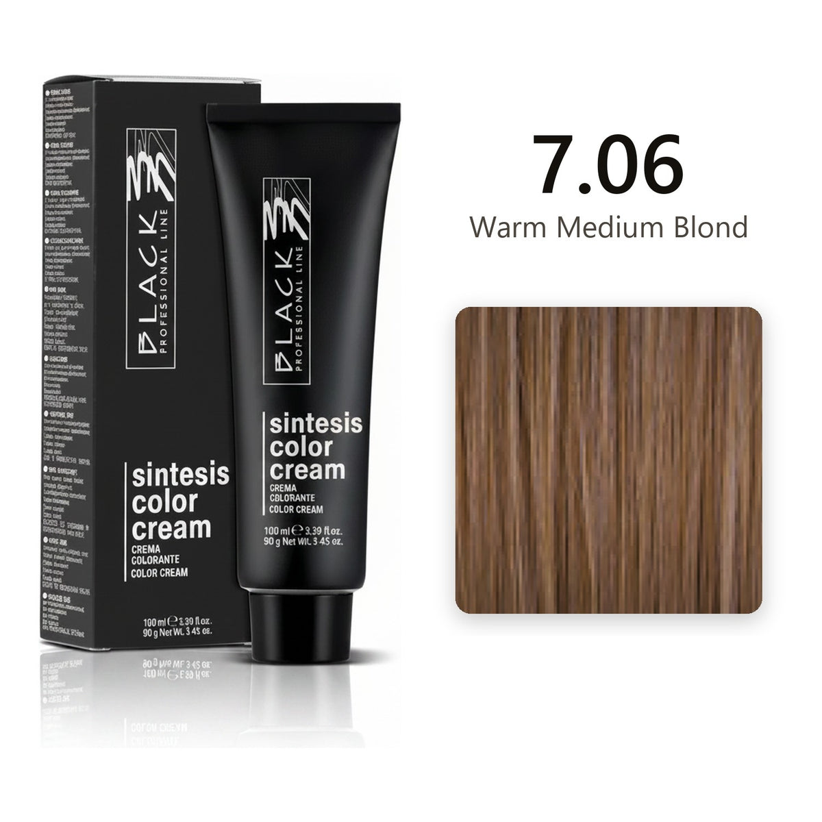 Black Professional Line Sintesis Color Cream 7.06 Warm Medium Blond