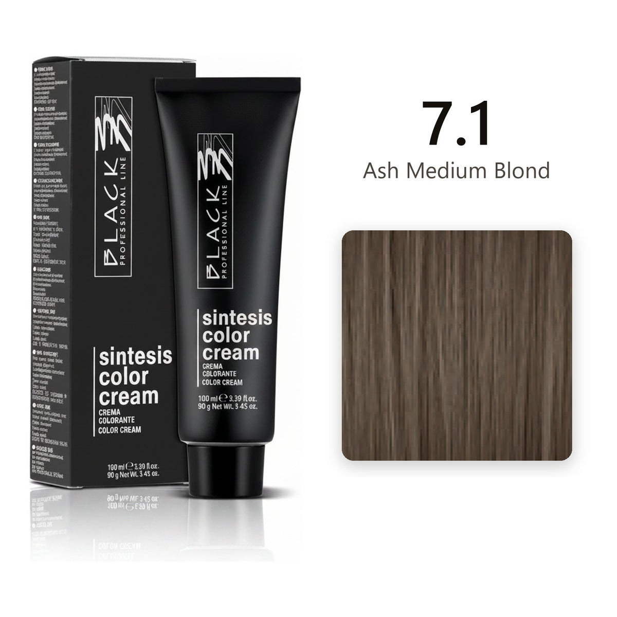 Black Professional Line Sintesis Color Cream 7.1 Ash Medium Blond