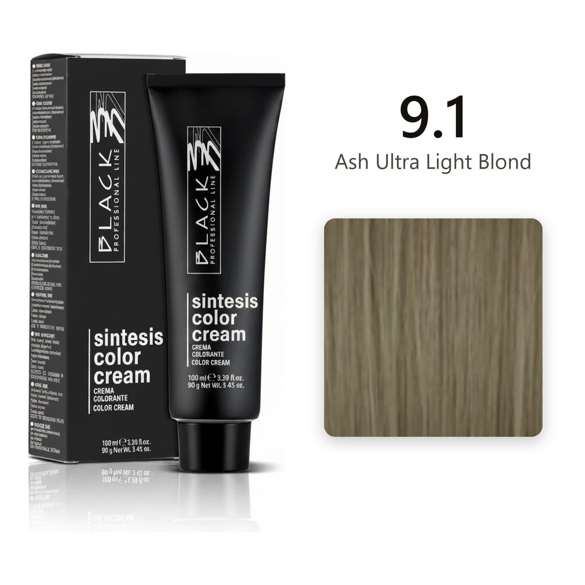 Black Professional Line Sintesis Color Cream 9.1 Ash Ultra Light Blond