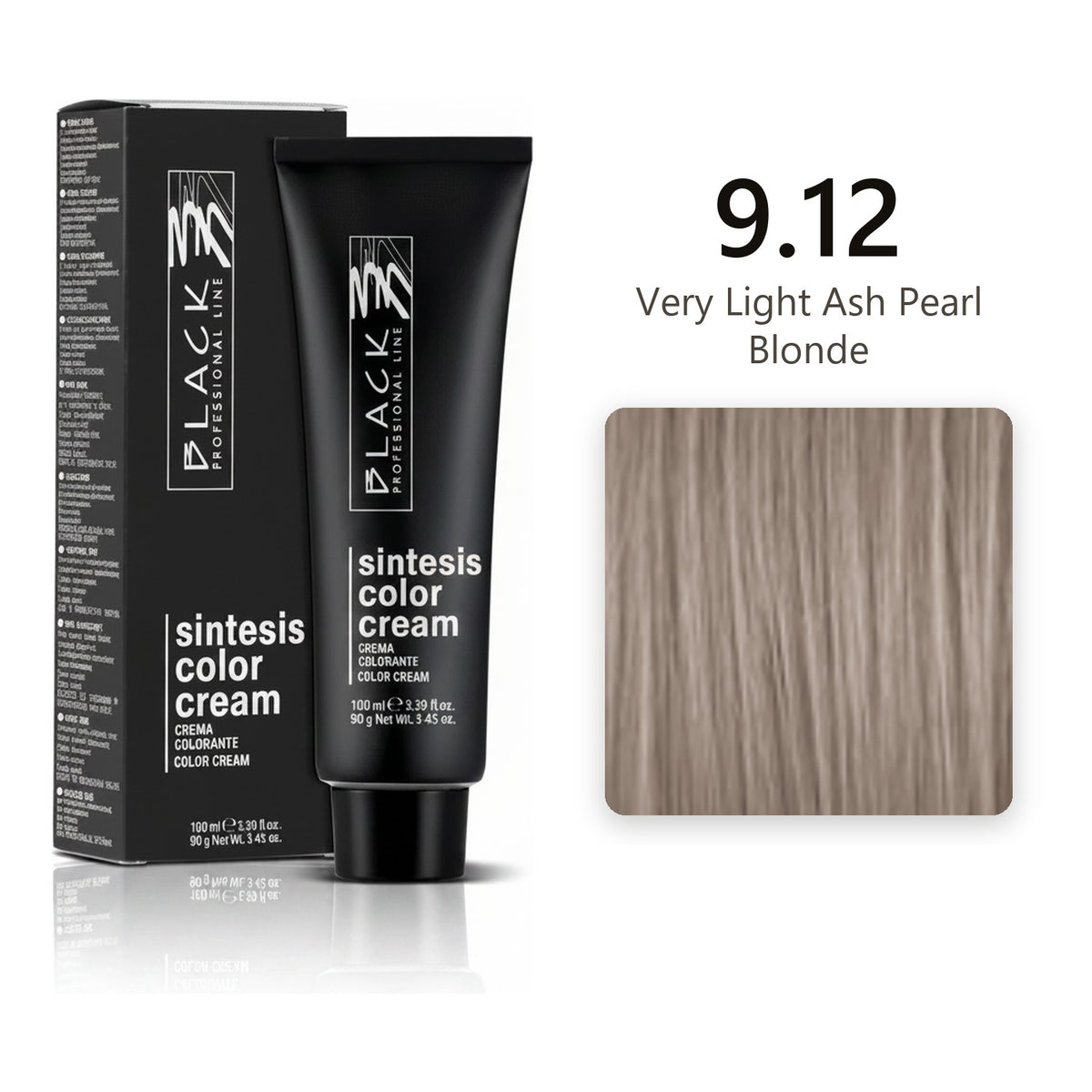 Black Professional Line Sintesis Color Cream 9.12 Very Light Ash Pearl Blonde