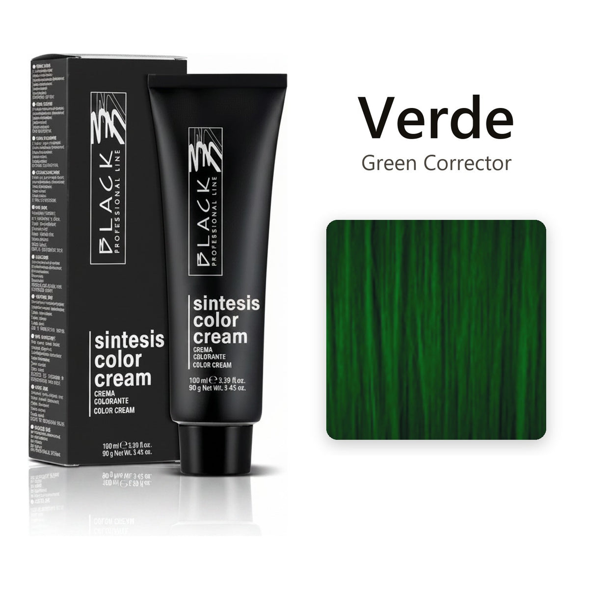 Black Professional Line Sintesis Color Cream Verde Green Corrector