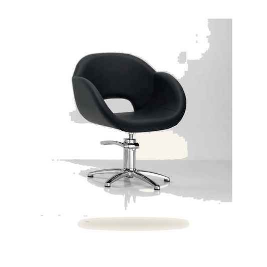 Smart Kollektion Friseurstuhl Eco-Leder & Chrombasis - Produktfoto auf weißem Hintergrund