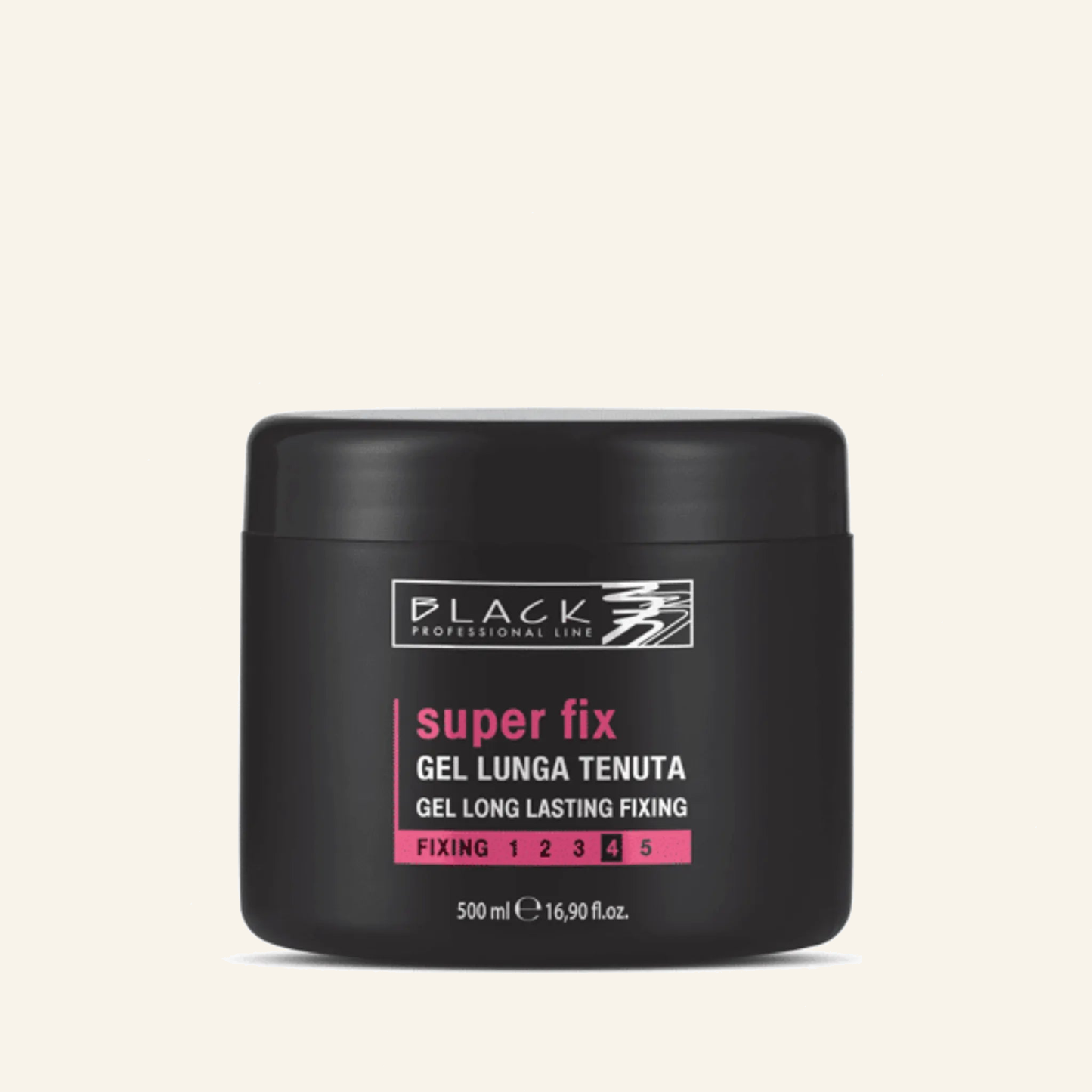 Styling-Gel & Langanhaltender Halt & Struktur 500ml - Produktfoto auf beigem Hintergrund