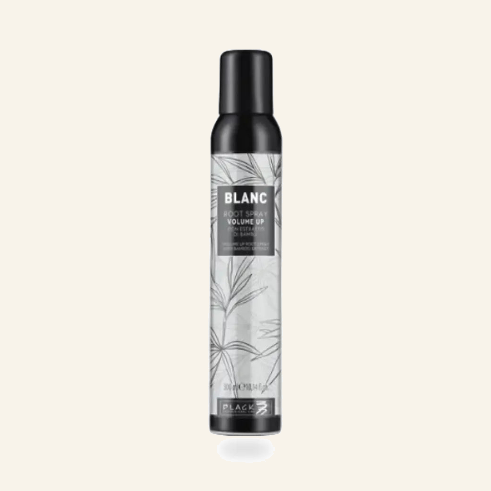 Volumisierendes Spray & Ansatz-Volumisierung Bambus-Extrakt - Produktfoto auf beigem Hintergrund