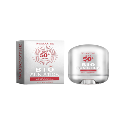 Sonnenschutz Stick SPF 50+ – 15g WUSOOTHE Bio Gesicht & Lippen - Variantenfoto auf weissem Hintergrund