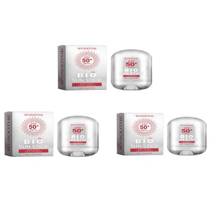 Sonnenschutz Stick SPF 50+ – 15g WUSOOTHE Bio Gesicht & Lippen - Variantenfoto auf weissem Hintergrund
