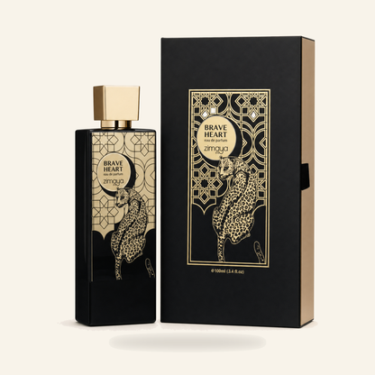 Zimaya Brave Heart Unisex Eau de Parfum 100 ml - Produktfoto auf beigem Hintergrund